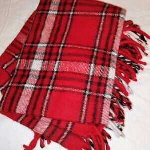 Faribo Vintage red plaid throw blanket